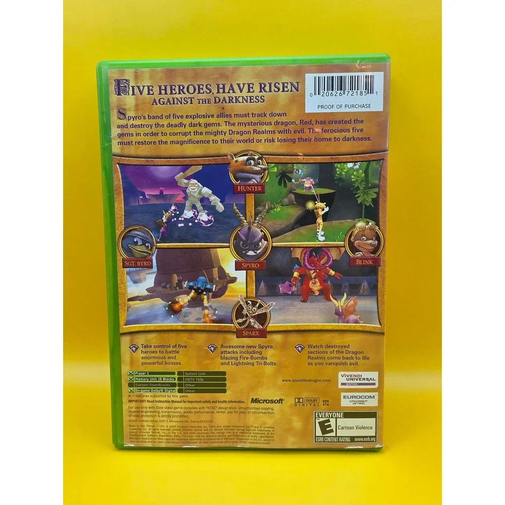 Microsoft - Xbox Spyro: A Hero's Tail Tested/Working - Missing Manual